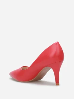New La Modeuse Escarpins pointus à talon fin Rouge