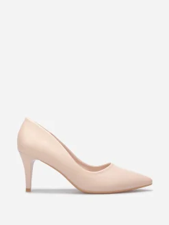 Outlet La Modeuse Escarpins pointus à talon fin Nude