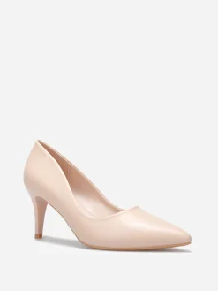 Outlet La Modeuse Escarpins pointus à talon fin Nude
