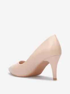Outlet La Modeuse Escarpins pointus à talon fin Nude