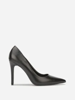 Clearance La Modeuse Escarpins pointus basiques en simili Noir
