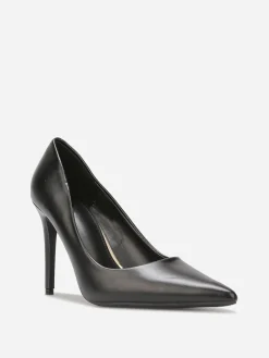 Clearance La Modeuse Escarpins pointus basiques en simili Noir