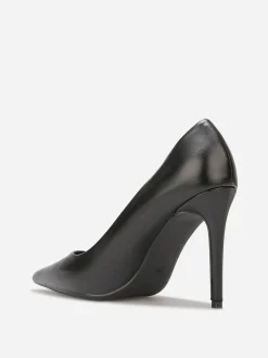 Clearance La Modeuse Escarpins pointus basiques en simili Noir