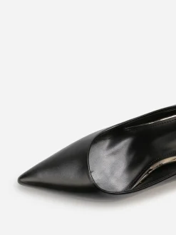 Clearance La Modeuse Escarpins pointus basiques en simili Noir