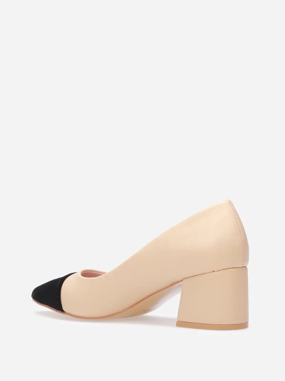 La Modeuse Escarpins pointus bi-colores Beige