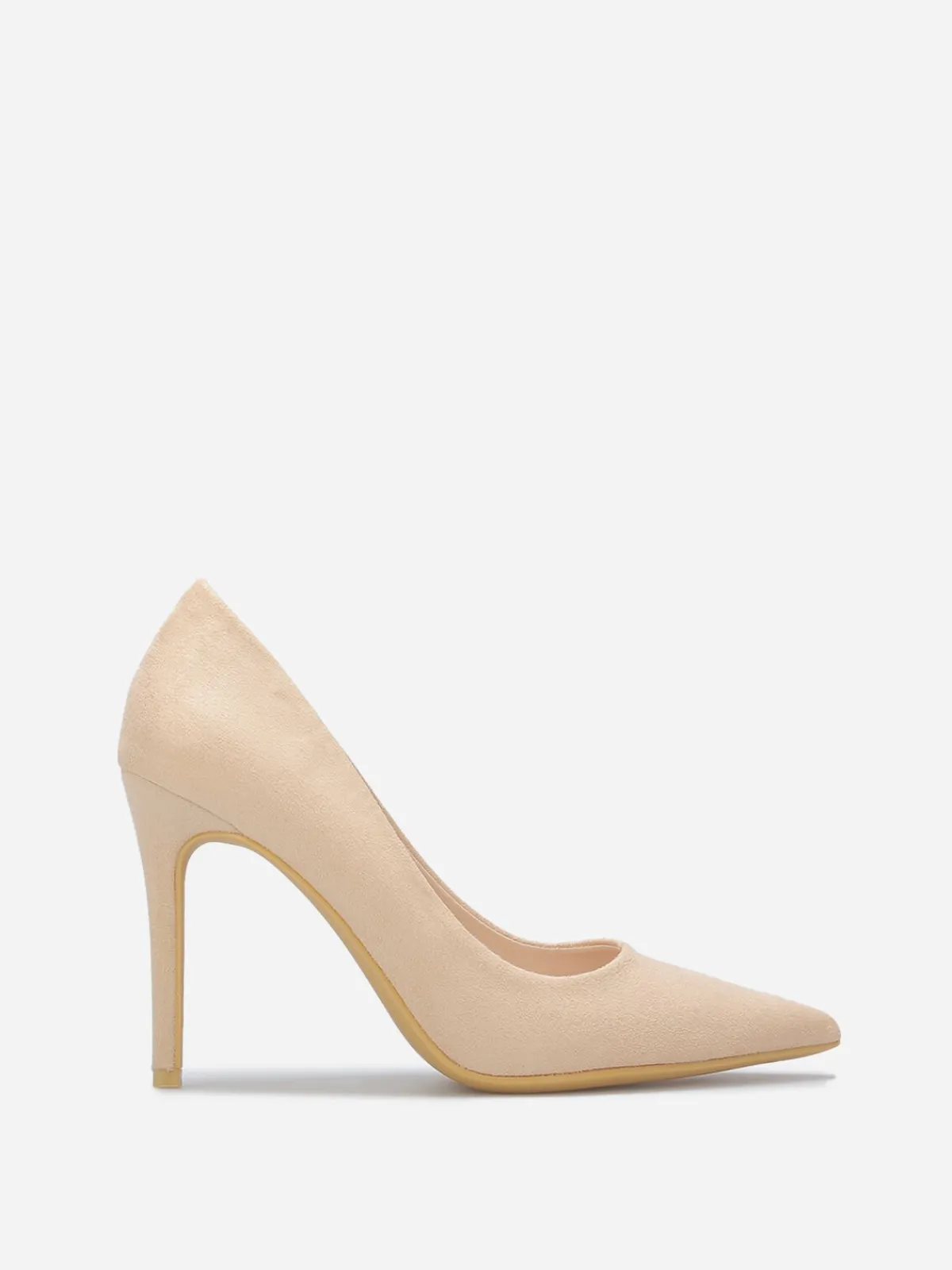 Online La Modeuse Escarpins pointus classiques en suédine Beige
