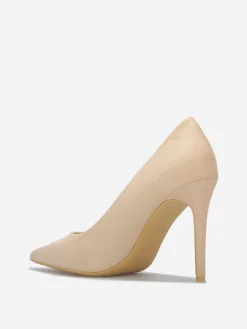 Online La Modeuse Escarpins pointus classiques en suédine Beige
