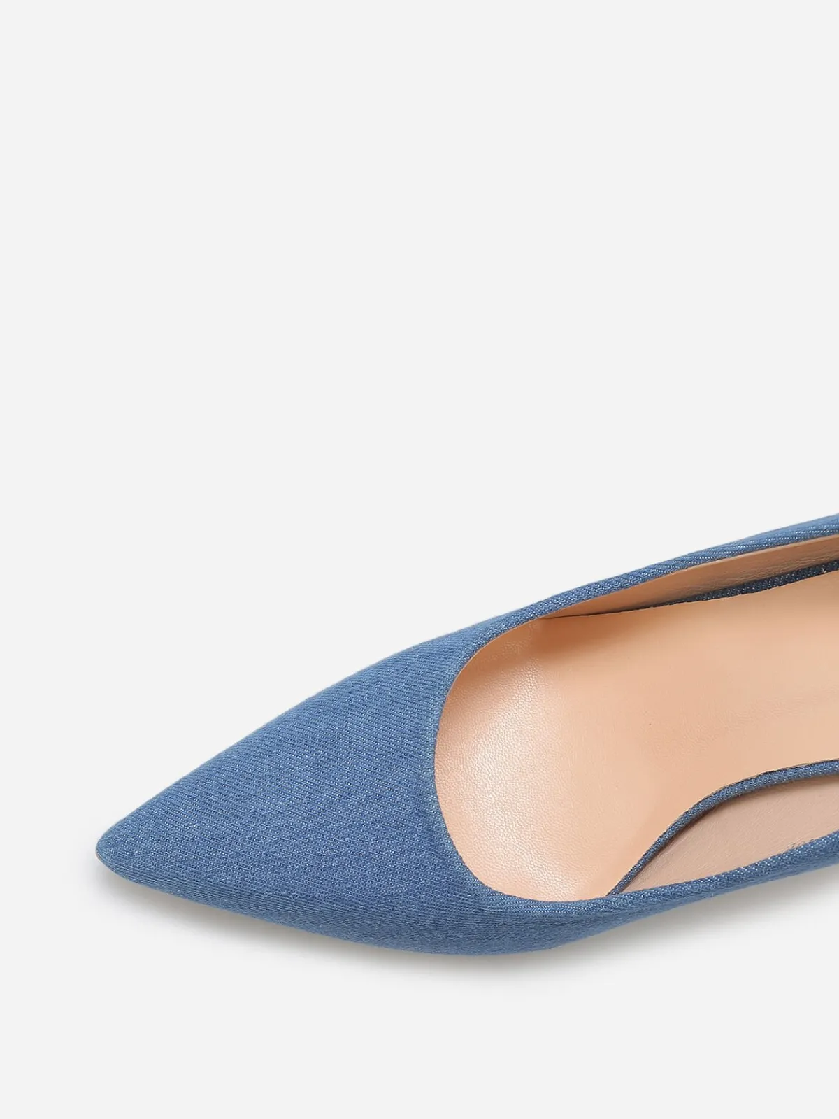 New La Modeuse Escarpins pointus en denim Bleu