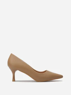 Clearance La Modeuse Escarpins pointus en simili Taupe