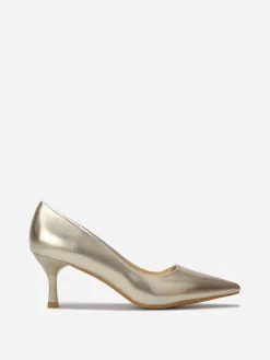 Clearance La Modeuse Escarpins pointus en simili Doré