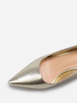 Clearance La Modeuse Escarpins pointus en simili Doré