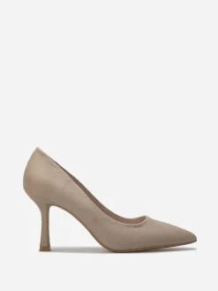 Hot La Modeuse Escarpins pointus en suédine Taupe