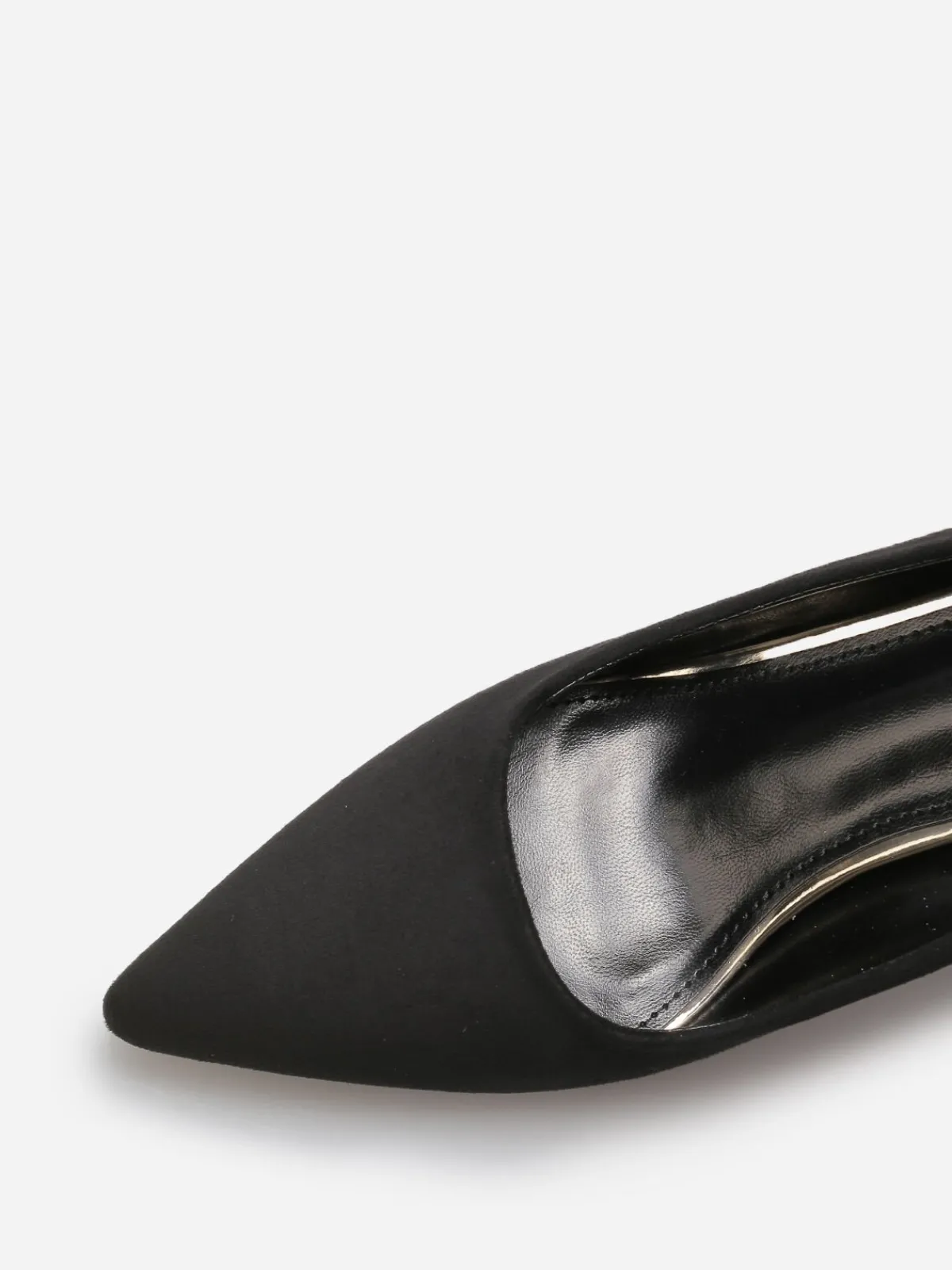 La Modeuse Escarpins pointus en suédine Noir