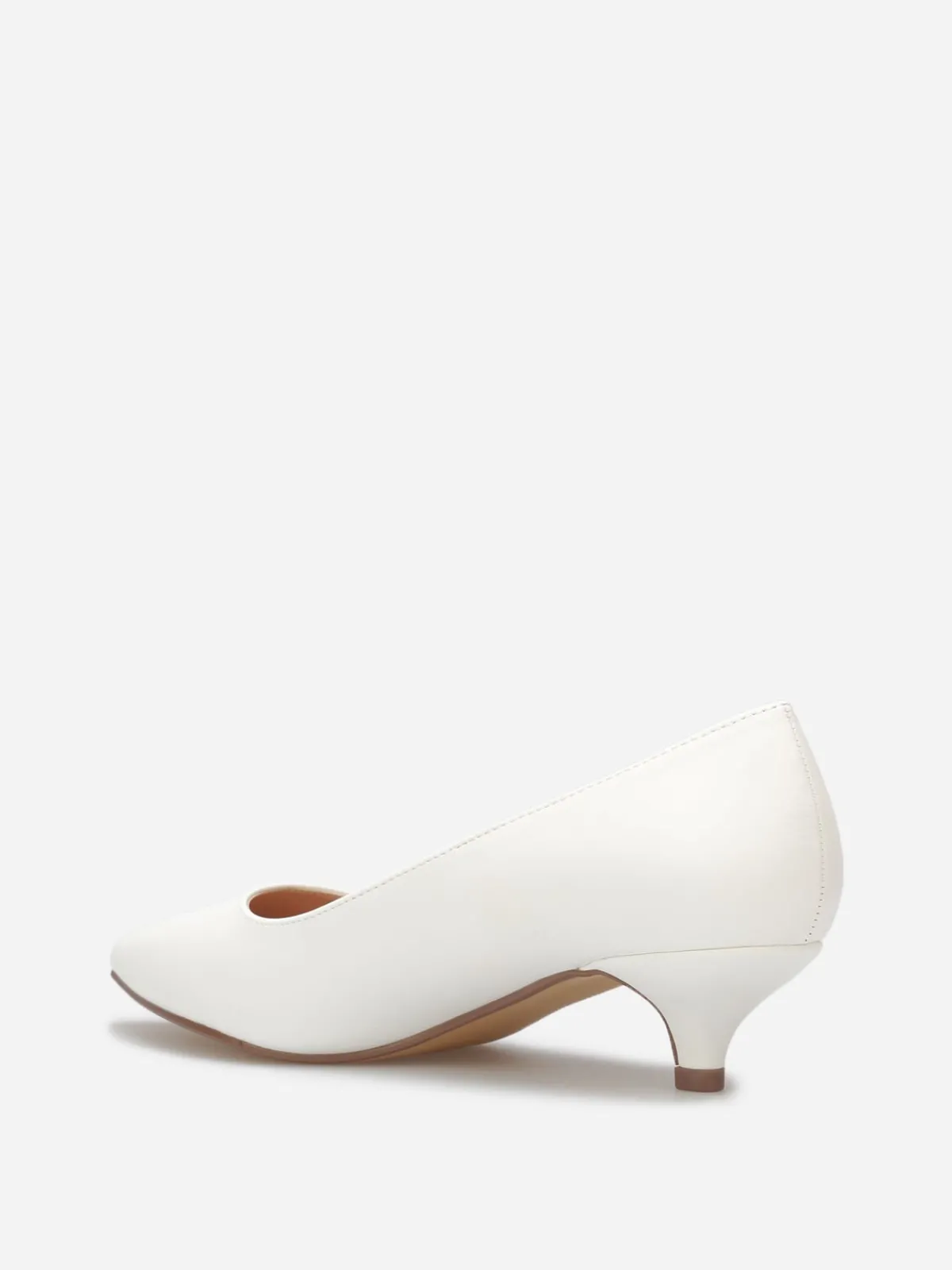 Sale La Modeuse Escarpins pointus kitten heel Blanc