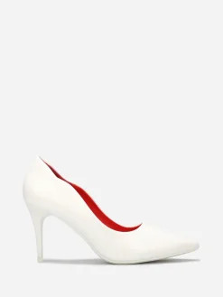 New La Modeuse Escarpins pointus vernis Blanc