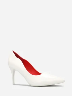 New La Modeuse Escarpins pointus vernis Blanc
