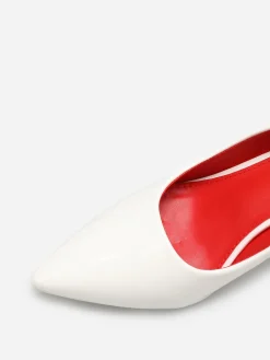 New La Modeuse Escarpins pointus vernis Blanc