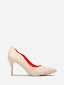 Hot La Modeuse Escarpins pointus vernis Beige