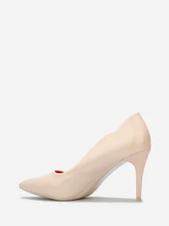 Hot La Modeuse Escarpins pointus vernis Beige