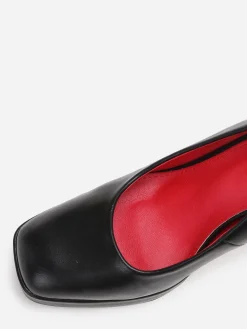 Online La Modeuse Escarpins rétro à talon large Noir