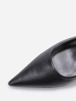 Outlet La Modeuse Escarpins slingback à boucle en strass Noir