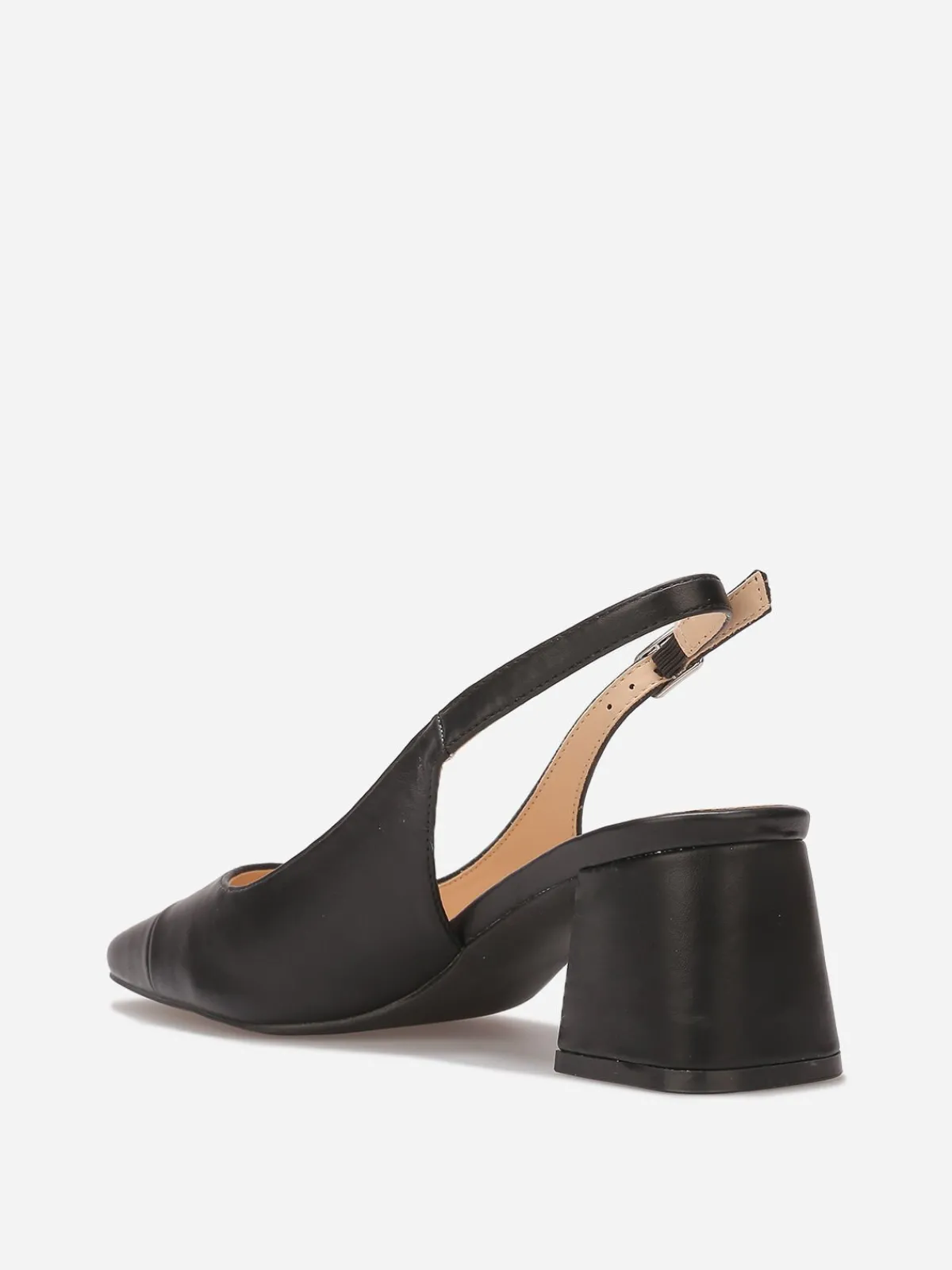 Online La Modeuse Escarpins slingback à bout carré Noir
