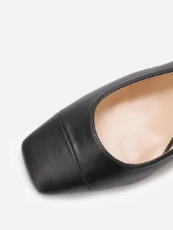 Online La Modeuse Escarpins slingback à bout carré Noir