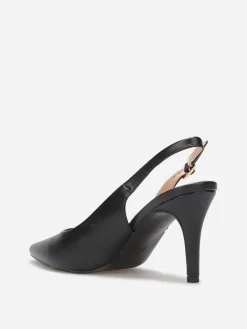 Online La Modeuse Escarpins slingback à bout pointu Noir