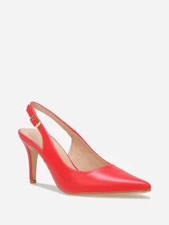 Clearance La Modeuse Escarpins slingback à bout pointu Rouge