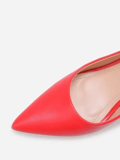 Clearance La Modeuse Escarpins slingback à bout pointu Rouge