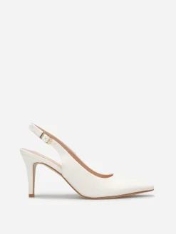 Hot La Modeuse Escarpins slingback à bout pointu Blanc