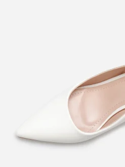 Hot La Modeuse Escarpins slingback à bout pointu Blanc