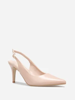 Hot La Modeuse Escarpins slingback à bout pointu Nude