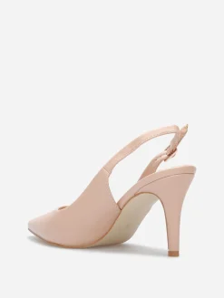 Hot La Modeuse Escarpins slingback à bout pointu Nude