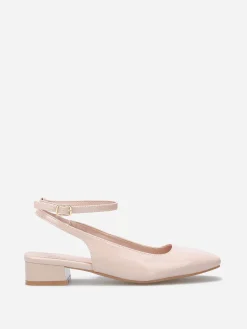La Modeuse Escarpins slingback à fines brides Nude