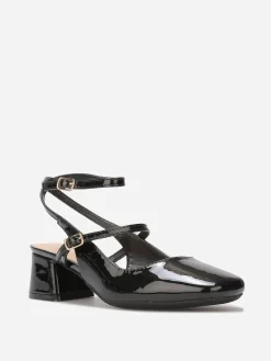 Clearance La Modeuse Escarpins slingback à multi-brides Noir