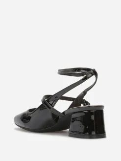 Clearance La Modeuse Escarpins slingback à multi-brides Noir