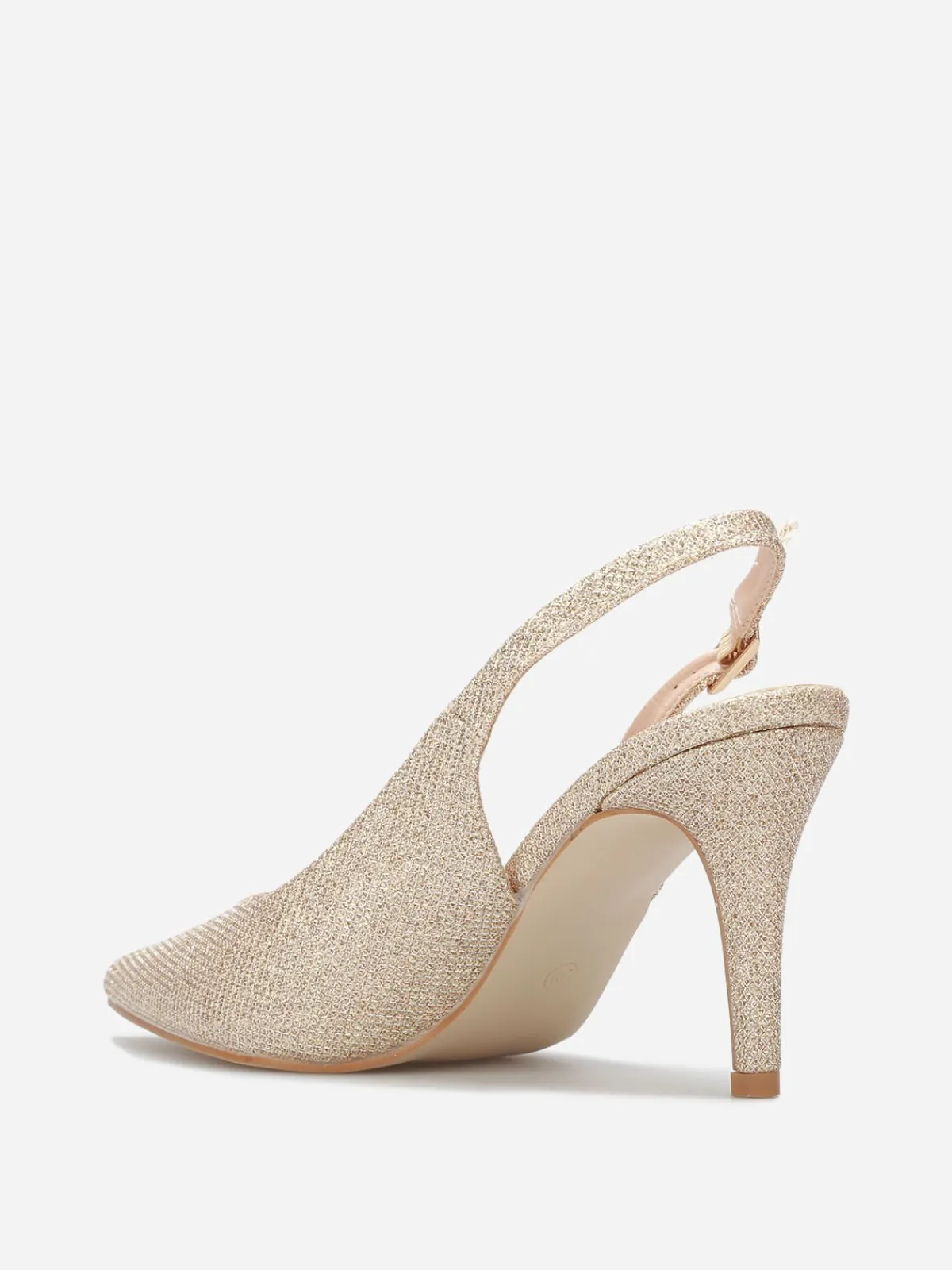 Outlet La Modeuse Escarpins slingback à paillettes Doré