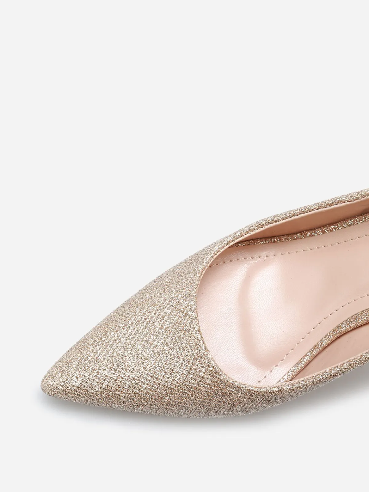 Outlet La Modeuse Escarpins slingback à paillettes Doré
