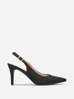Hot La Modeuse Escarpins slingback à paillettes Noir