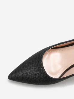 Hot La Modeuse Escarpins slingback à paillettes Noir