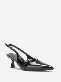 New La Modeuse Escarpins slingback à petit talon Noir