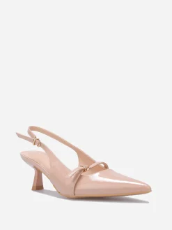 Hot La Modeuse Escarpins slingback à petit talon Nude