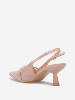 Hot La Modeuse Escarpins slingback à petit talon Nude