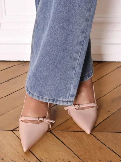 Hot La Modeuse Escarpins slingback à petit talon Nude