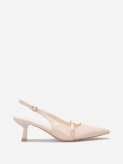 New La Modeuse Escarpins slingback à petit talon Beige