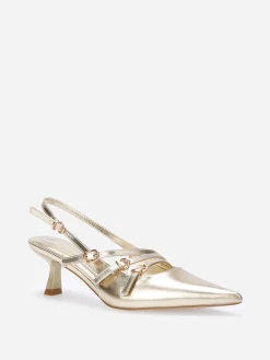 Best La Modeuse Escarpins slingback avec brides Doré