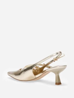 Best La Modeuse Escarpins slingback avec brides Doré