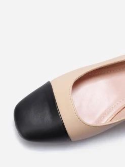 Outlet La Modeuse Escarpins slingback bicolores Beige