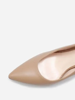 Online La Modeuse Escarpins Slingback bout pointu Taupe